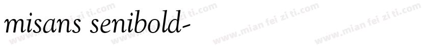 misans senibold字体转换